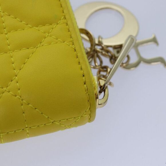 Dior Cannage Lady Yellow Leather Wallet (Pre-Owned) - Picture 13 of 16